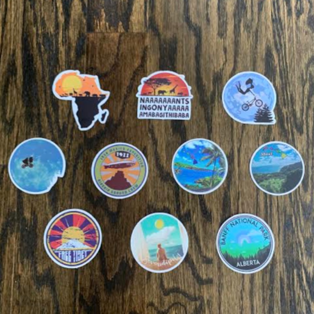 10 Travel Stickers